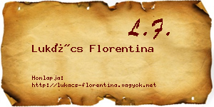 Lukács Florentina névjegykártya